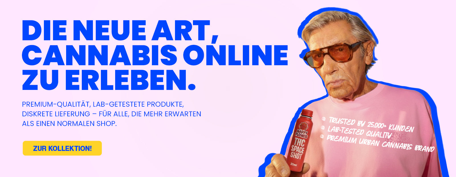 Cannabis Online Shop Happyflower, vertraut von 25.000 Kunden