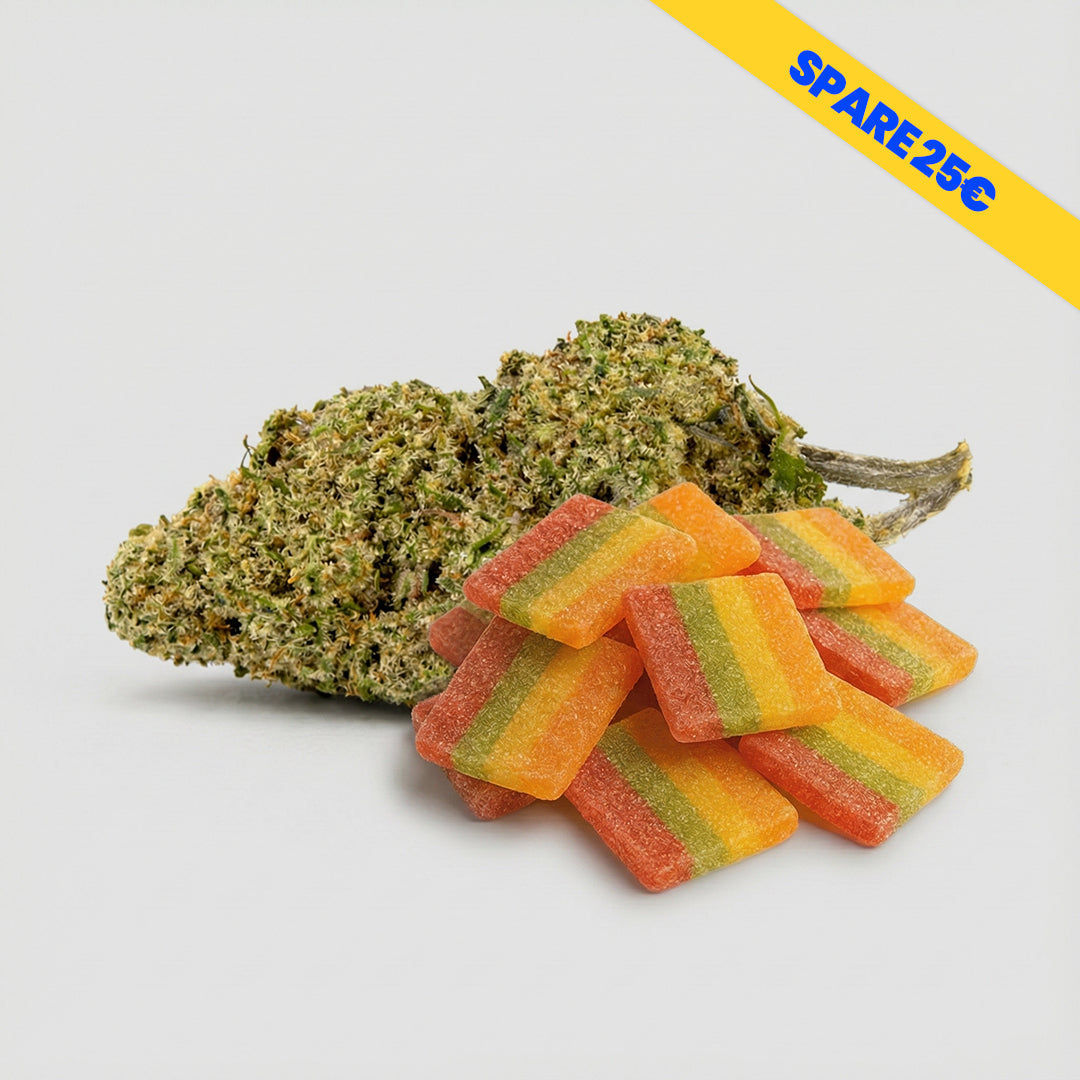 Blüte und Regenbogen Fruchtgummi