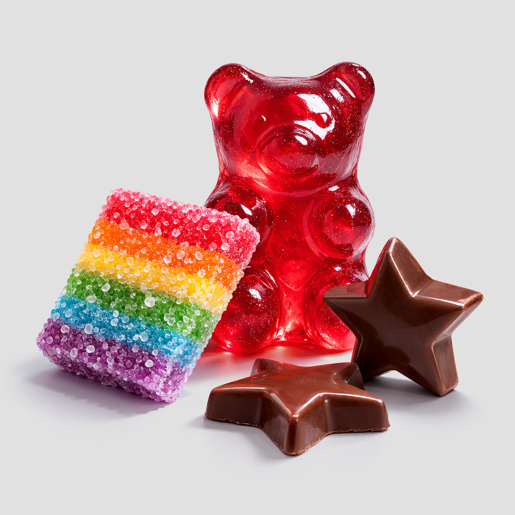 THC Edibles Bestseller-Mix – Gummies & Schoko, von Kunden geliebt