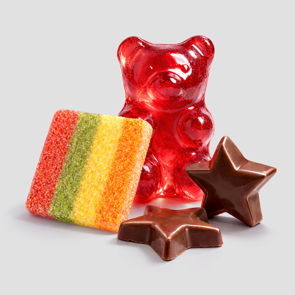 THC Edibles Bestseller-Mix – Gummies & Schoko, von Kunden geliebt