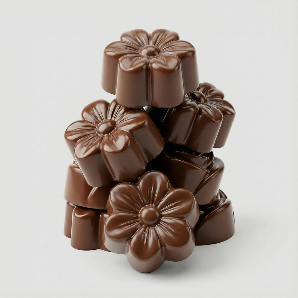 Happy Hasch Schoko Flower – Zartbitterschokolade mit Cannabisblüte & natürlichem Delta-9-THC