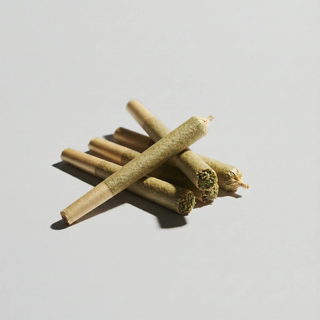 Happy Flower Pre‑Roll Joint Wedding Cake mit 1 g Premium‑Cannabis, sorgfältig gerollt für gleichmäßigen Abbrand, diskret verpackt für schnellen Versand