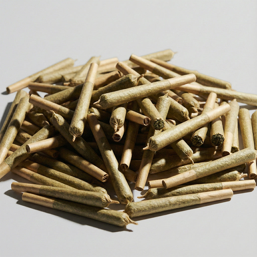 Happy Flower Pre‑Roll Joint Wedding Cake mit 1 g Premium‑Cannabis, sorgfältig gerollt für gleichmäßigen Abbrand, diskret verpackt für schnellen Versand