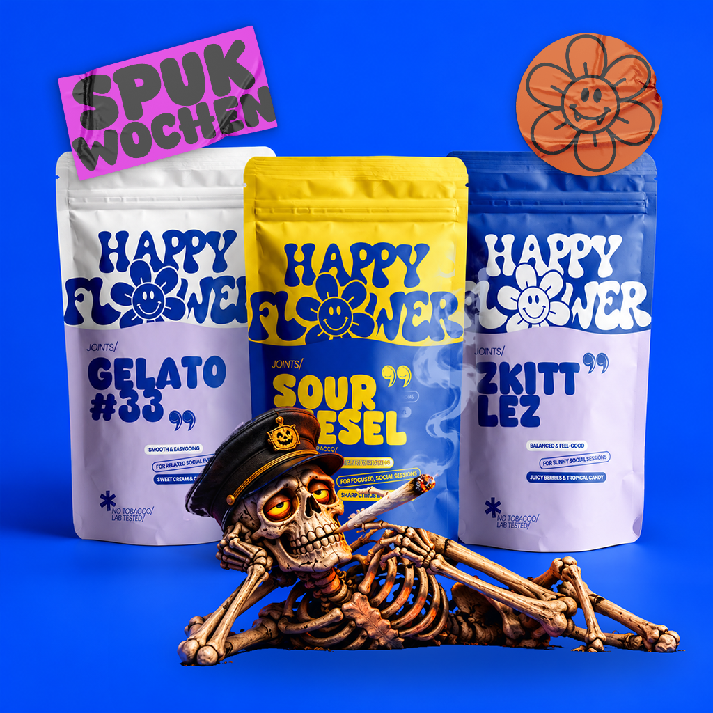 Der letzte Zug – 15 Joints, 3 Sorten – Happy Flower