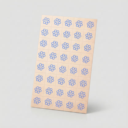 1SB-LSD Blotter mit 150mcg und Happyflower logo