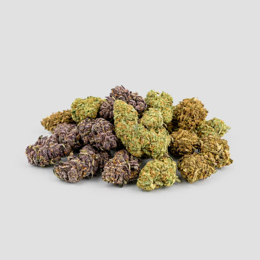 Trío de degustación de flores de 15 g: 3 variedades, 1 precio, toda la variedad. Paquete de cannabis premium en Happyflower