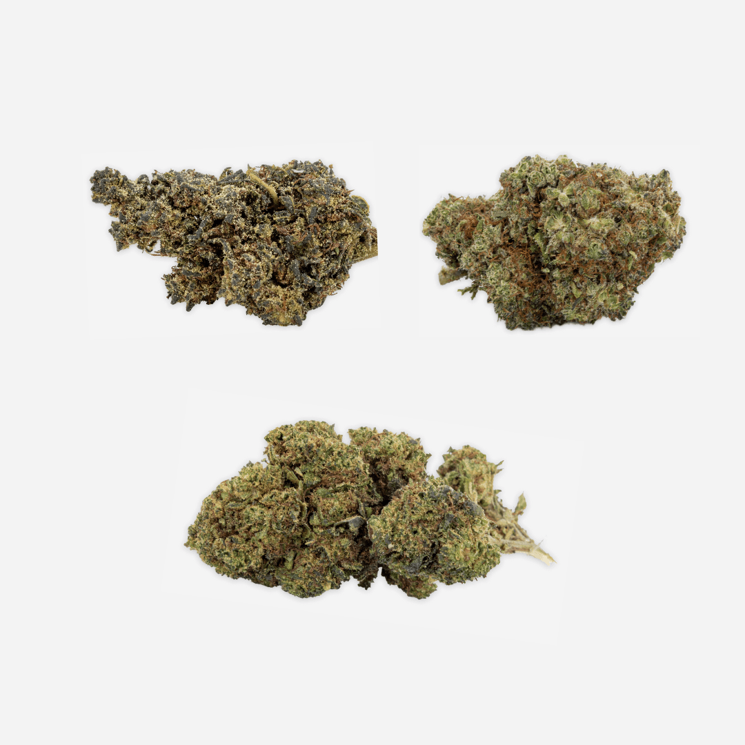 Drei Cannabis Blüten 