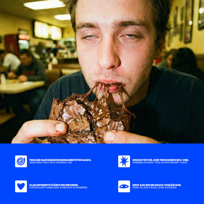 THC Edibles – Hash Brownies im Doppelpack, je 10mg THC, saftig & schokoladig, laborgeprüfte Qualität