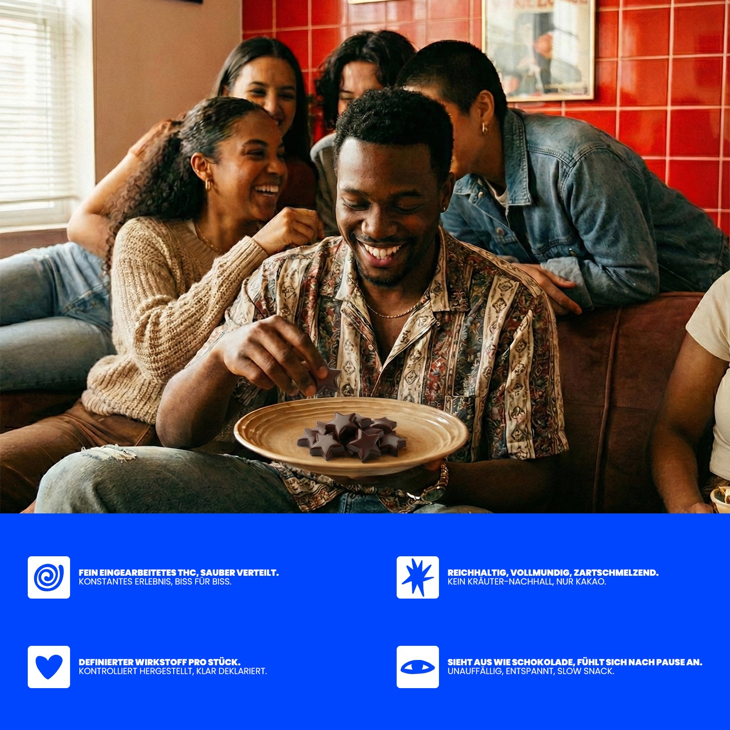 Happy Hasch Schokolade – Zartbitterschokolade mit natürlichem Delta-9-THC