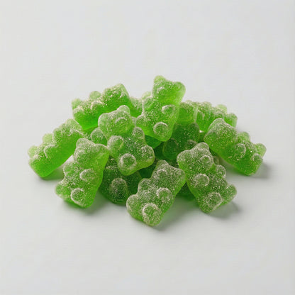 THC Edibles – grüne Apple Gummies mit 10mg THC, große Packung