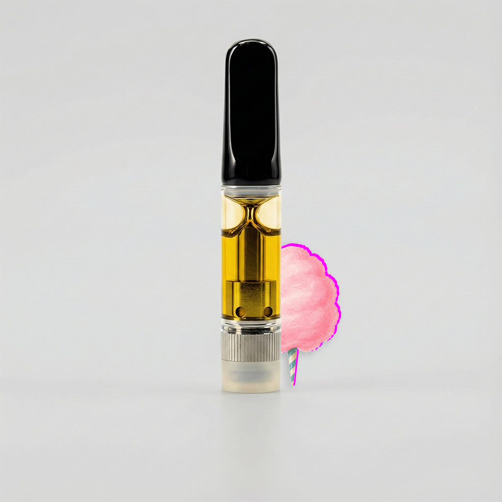 Compra el cartucho de vapeo THC Cotton Candy en Happy Flower