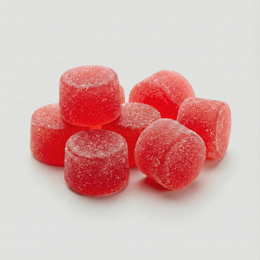 THC Edible – roter Erdbeer Fruchtgummi, 10mg THC, 100 % legal in DE