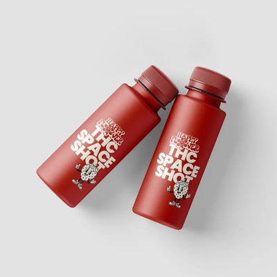 THC-Space Shot Strawberry – 25ml, sweet strawberry, lab-tested quality.