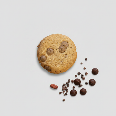 THC Cookie with Cocoa Nibs – Flat Lay