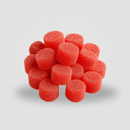 THC Edible – roter Erdbeer Fruchtgummi, 10mg THC, 100 % legal in DE