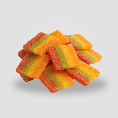 THC Edibles – bunte Rainbow Flag Gummies im Großpack, 10mg THC pro Stück