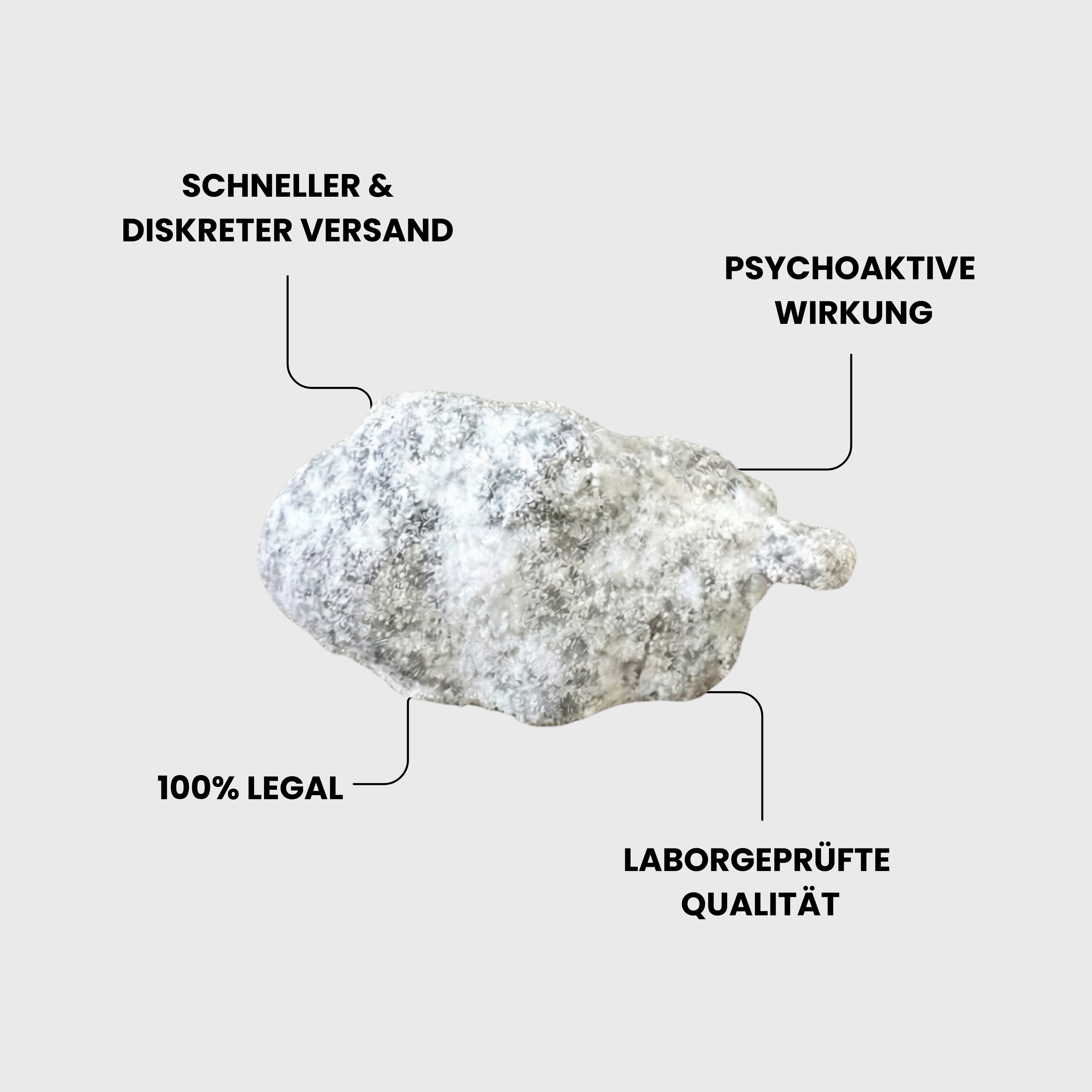 Nahaufnahme eines Moonrock THC von Happyflower: Sichtbare Textur aus Cannabis Blüte, Hasch-Öl und Kief-Mantel für maximale Potenz.